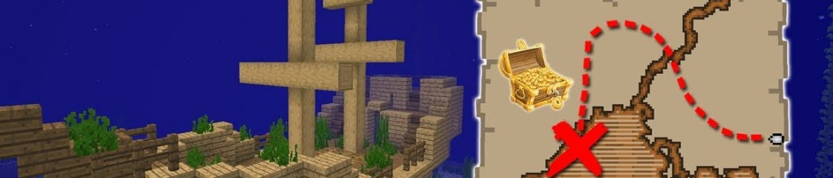 como achar o mapa e o bai de tesouro no minecraft